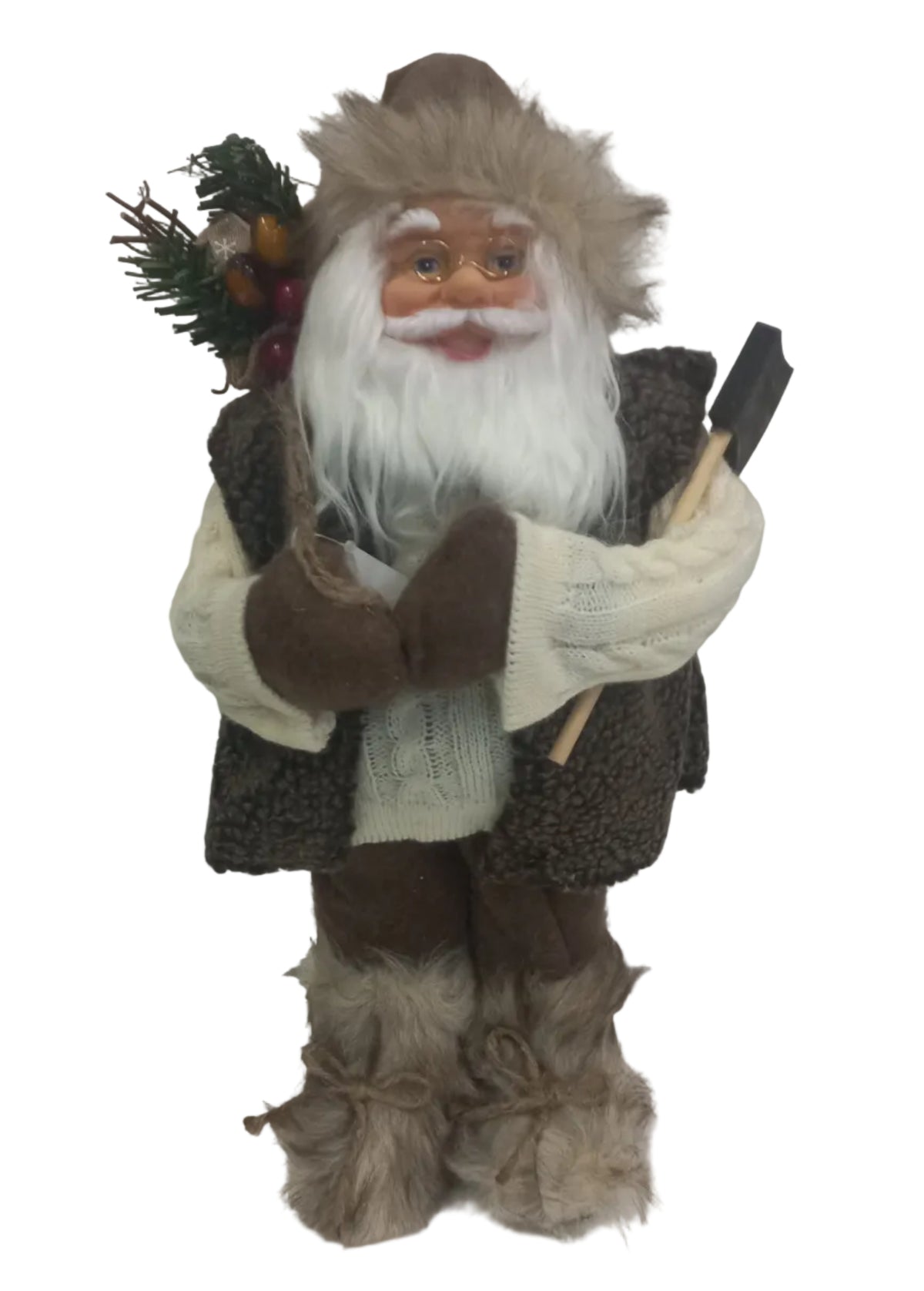 40CM WOODCUTTER SANTA