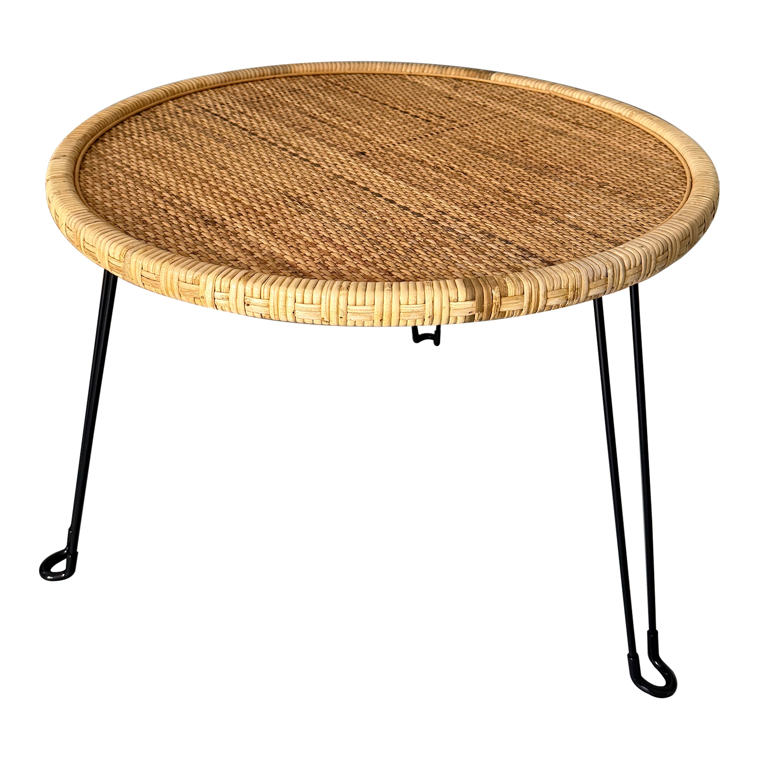 3 LEGGED RATTAN TABLE