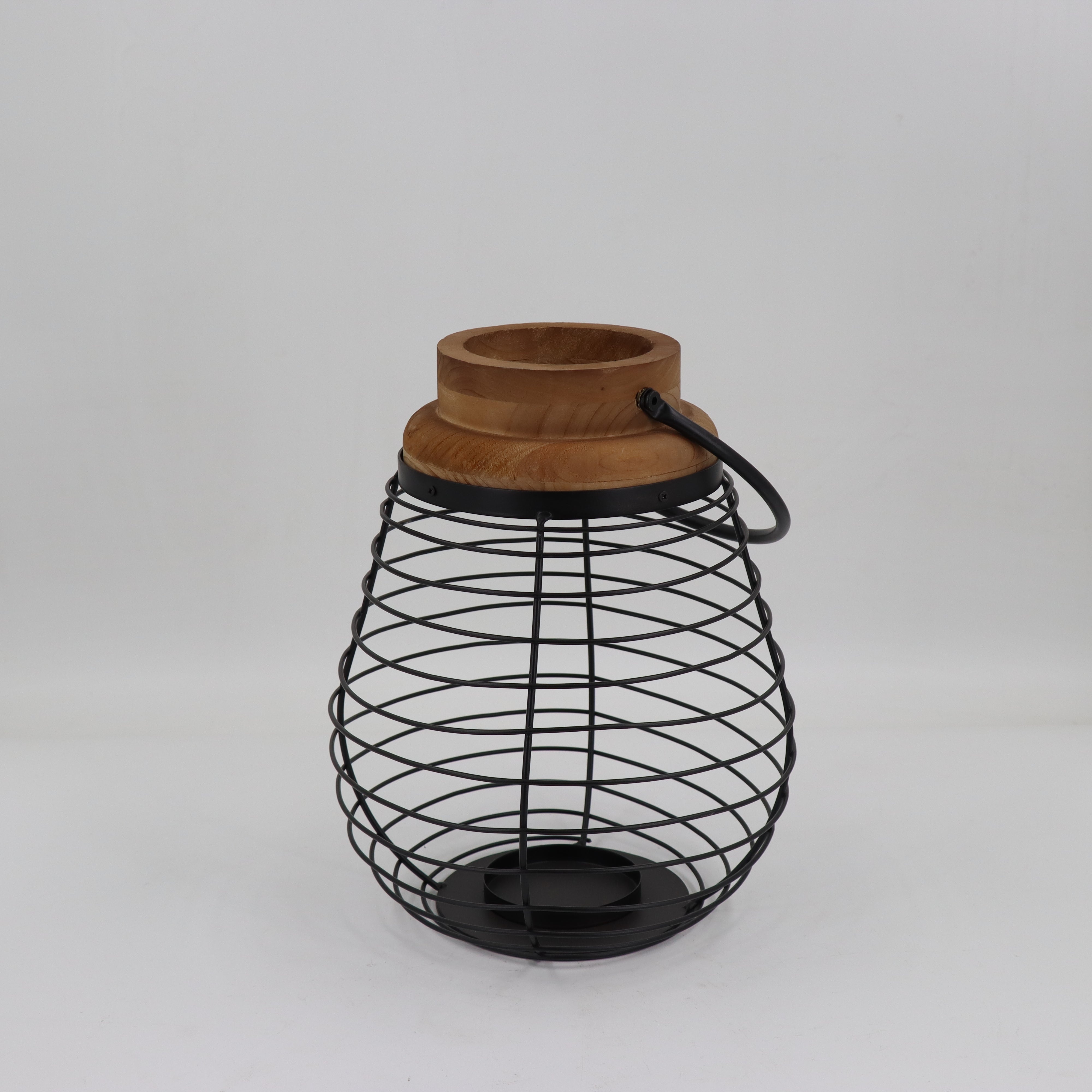 LG WOOD & METAL LANTERN