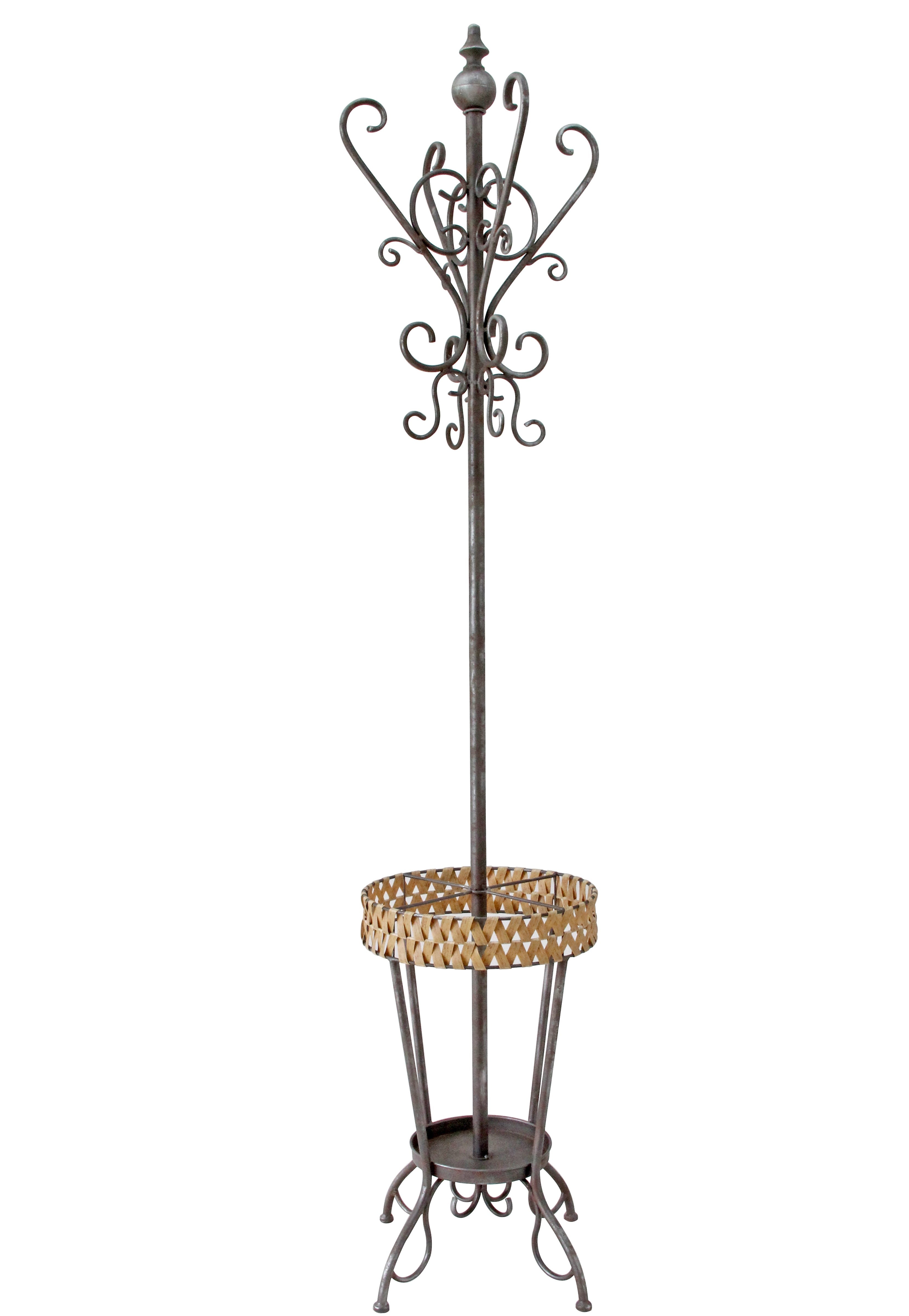 METAL RATTAN COAT STAND