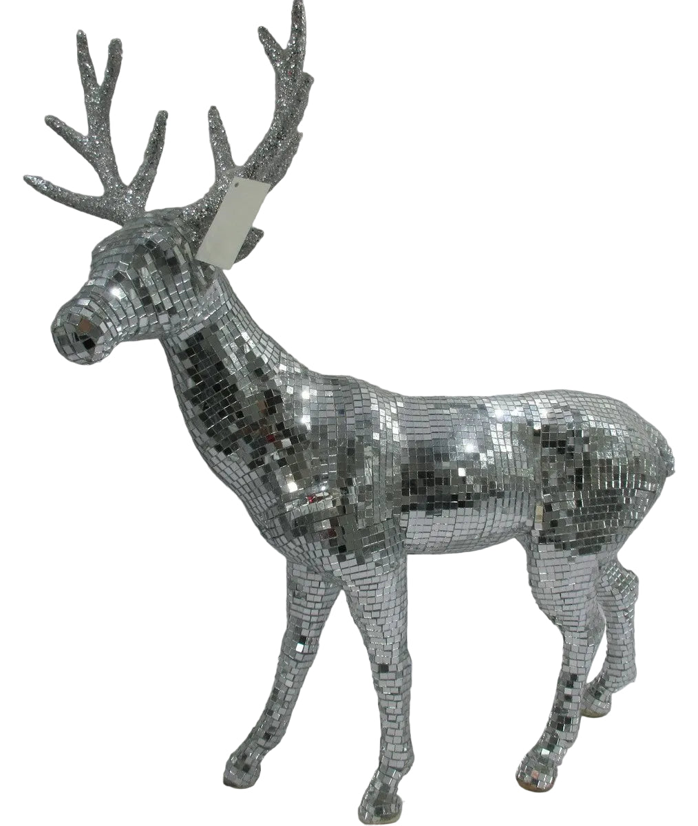 50CM STANDING MIRROR REINDEER