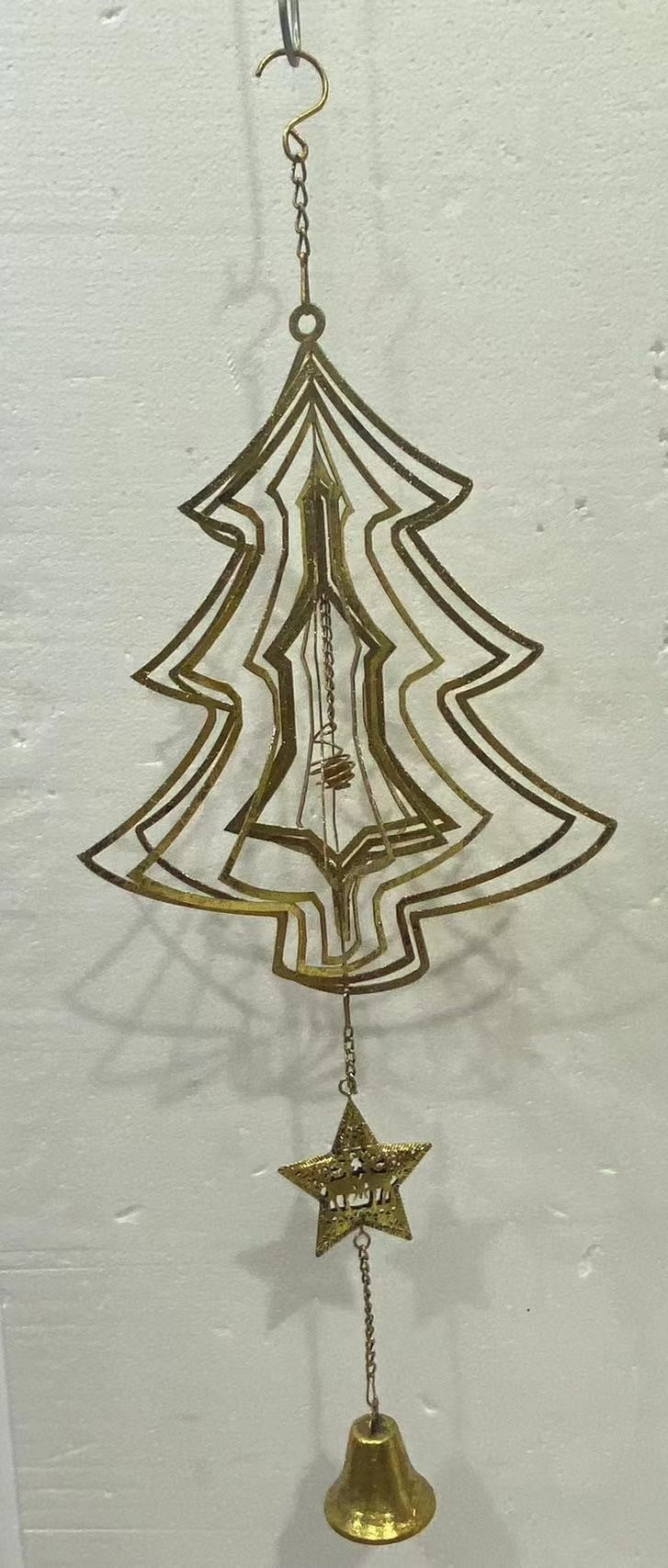 GOLD HANGING TREE ORN