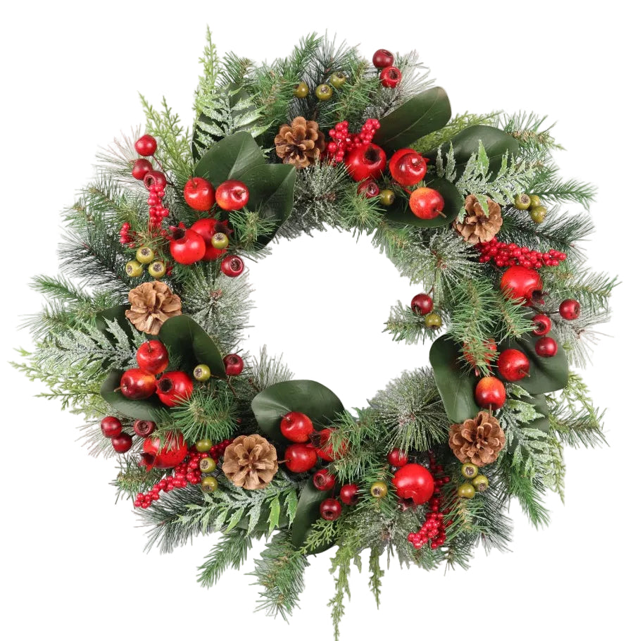 24" POM APPLE WREATH