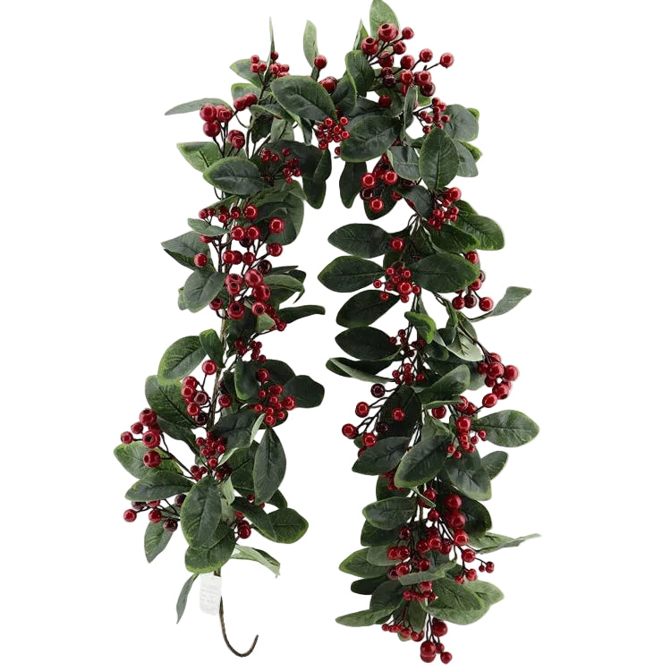 6' LEAFY BERRY GARLAND