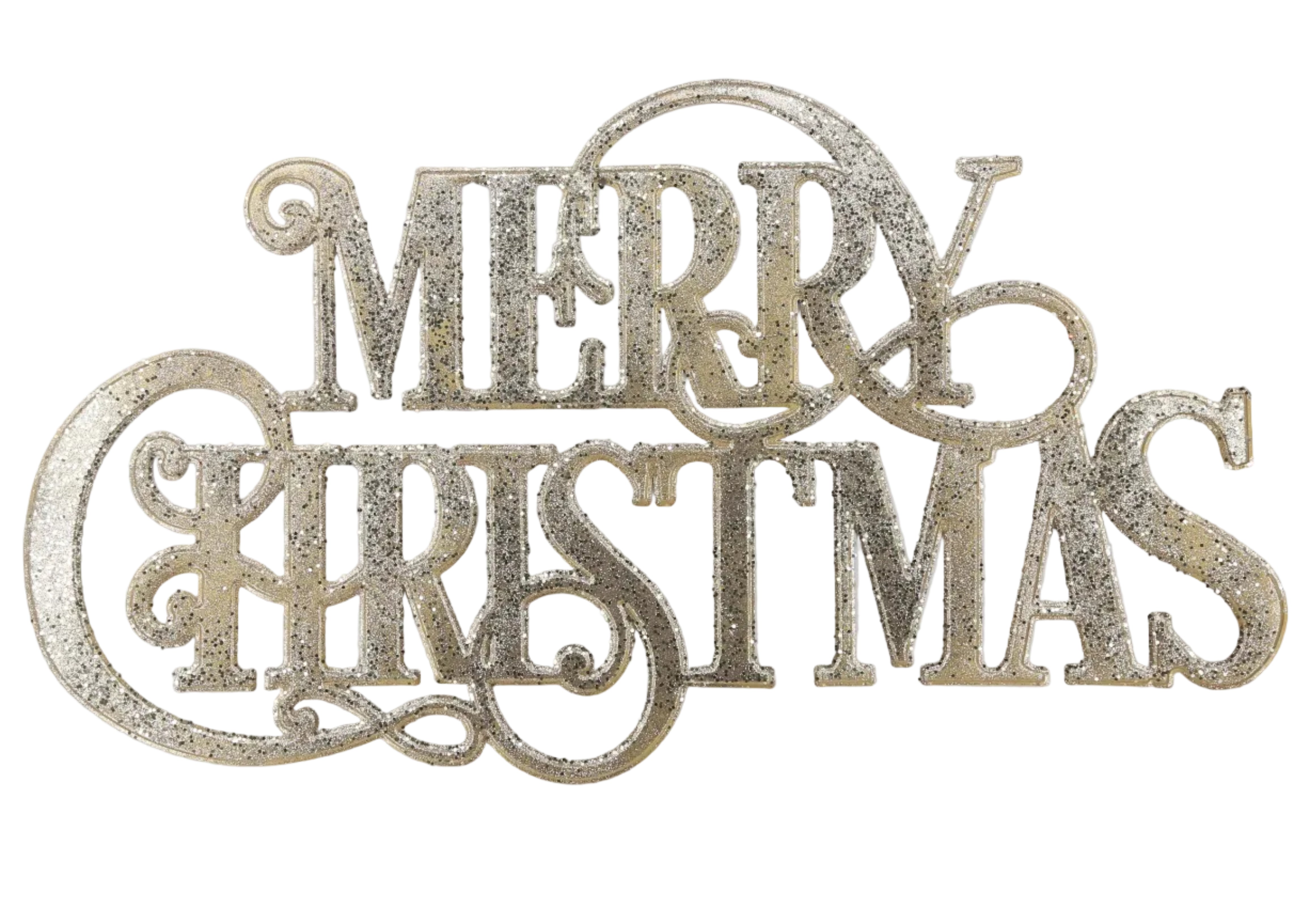 GOLD MERRY CHRISTMAS SIGN