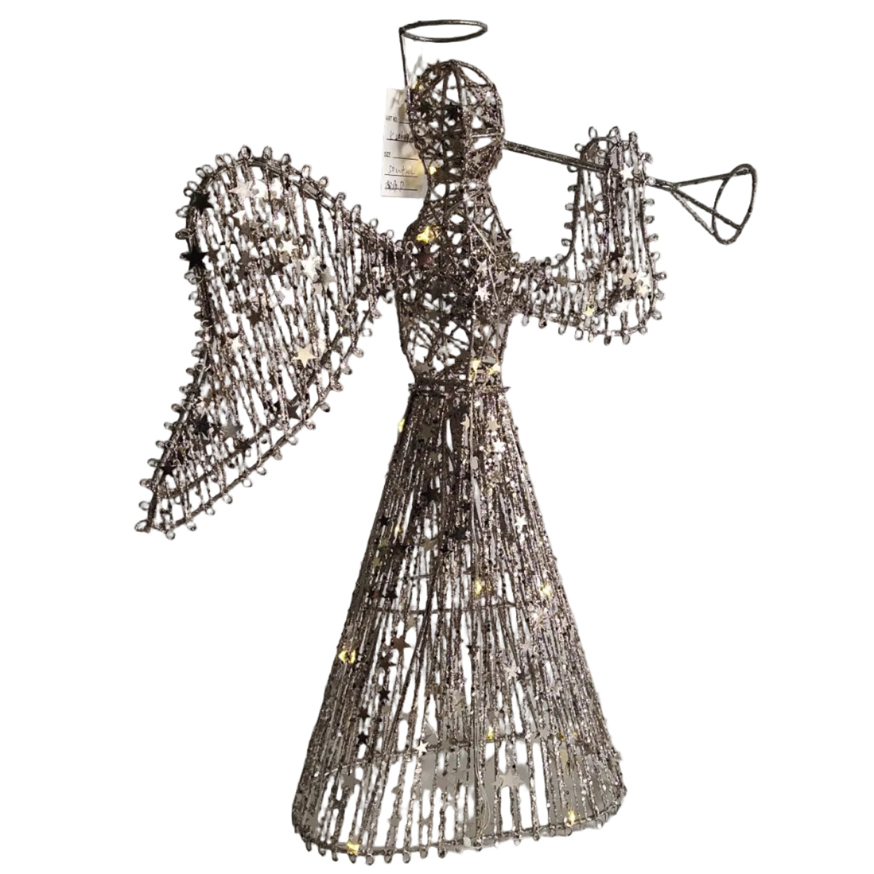 50CM GOLD ANGEL W LIGHTS