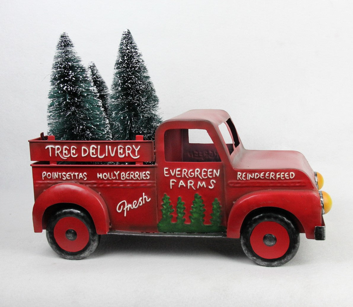 18" RED TRUCK W TREES