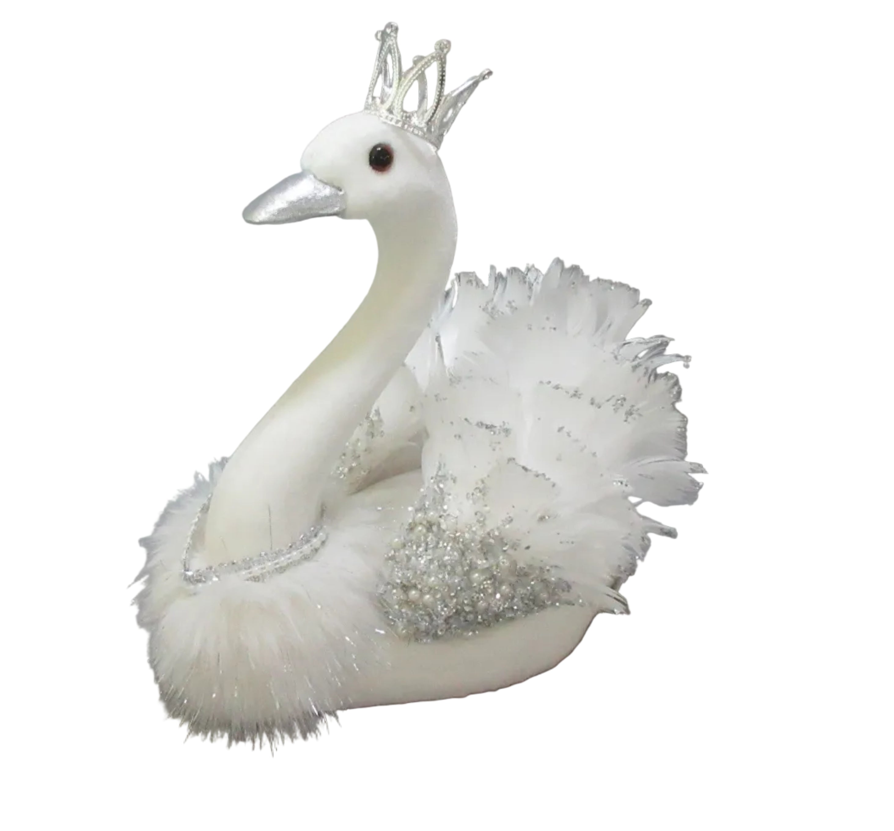 SMALL WHITE SWAN W CROWN