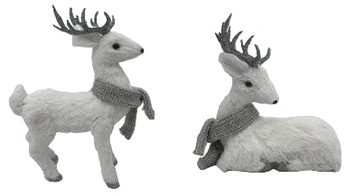 S/2 WHITE SILVER DEER