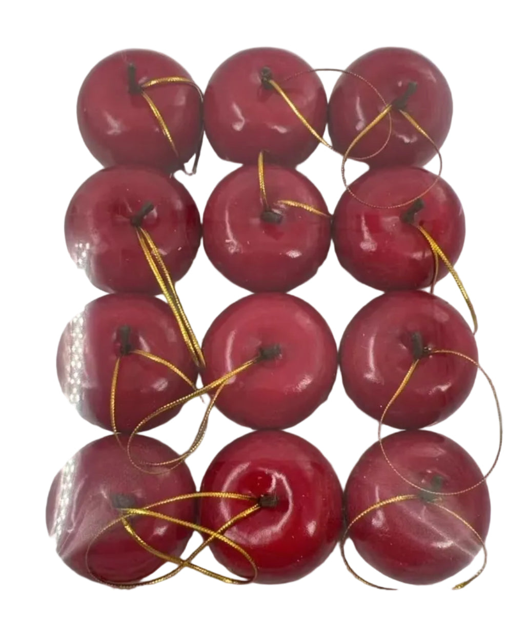 BOX OF 12 RED 5.5CM APPLES