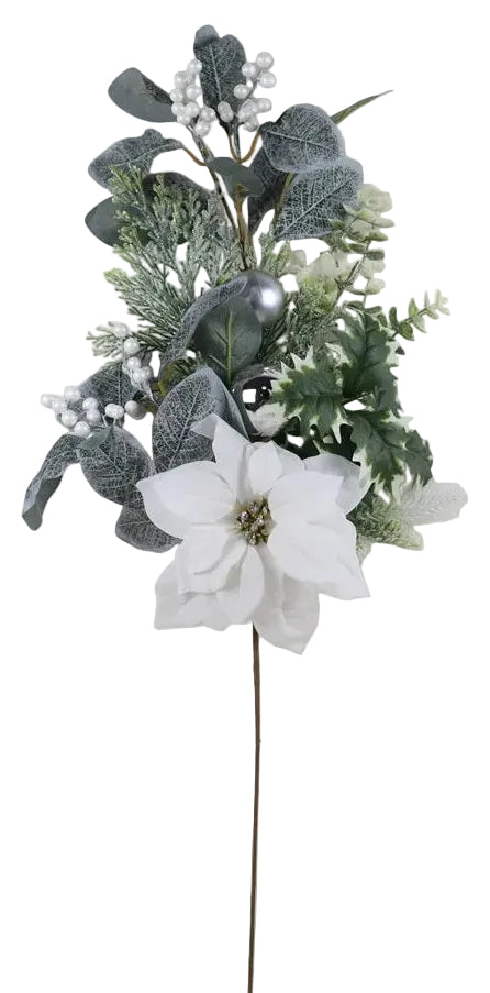 30"WHITE SILVER POINS SPRAY