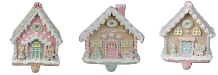 S/3 GB HOUSE STOCKING HOLDERS