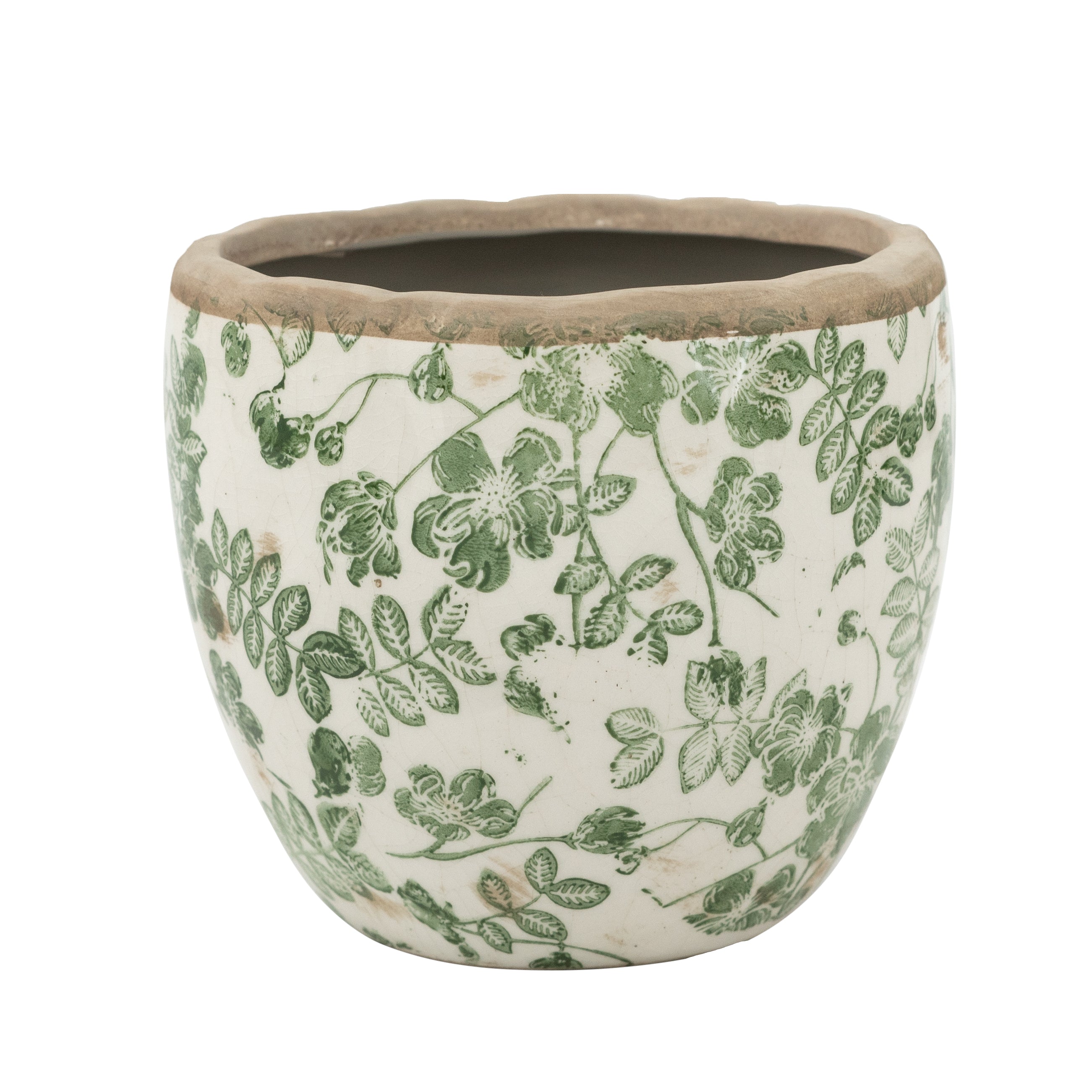MEDIUM GREEN OVAL POT