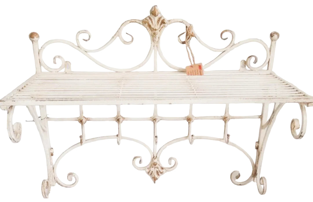 WALL SHELF W/ HOOKS