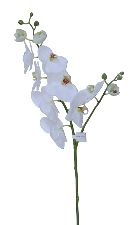 Artificial white orchid branch
