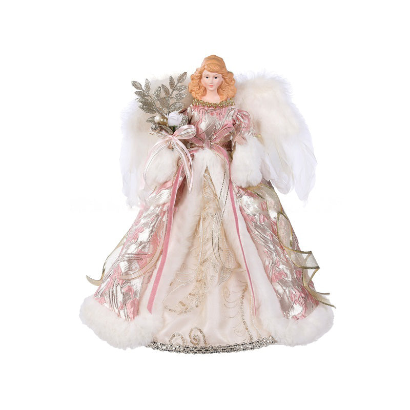 40CM PINK RIBBON ANGEL