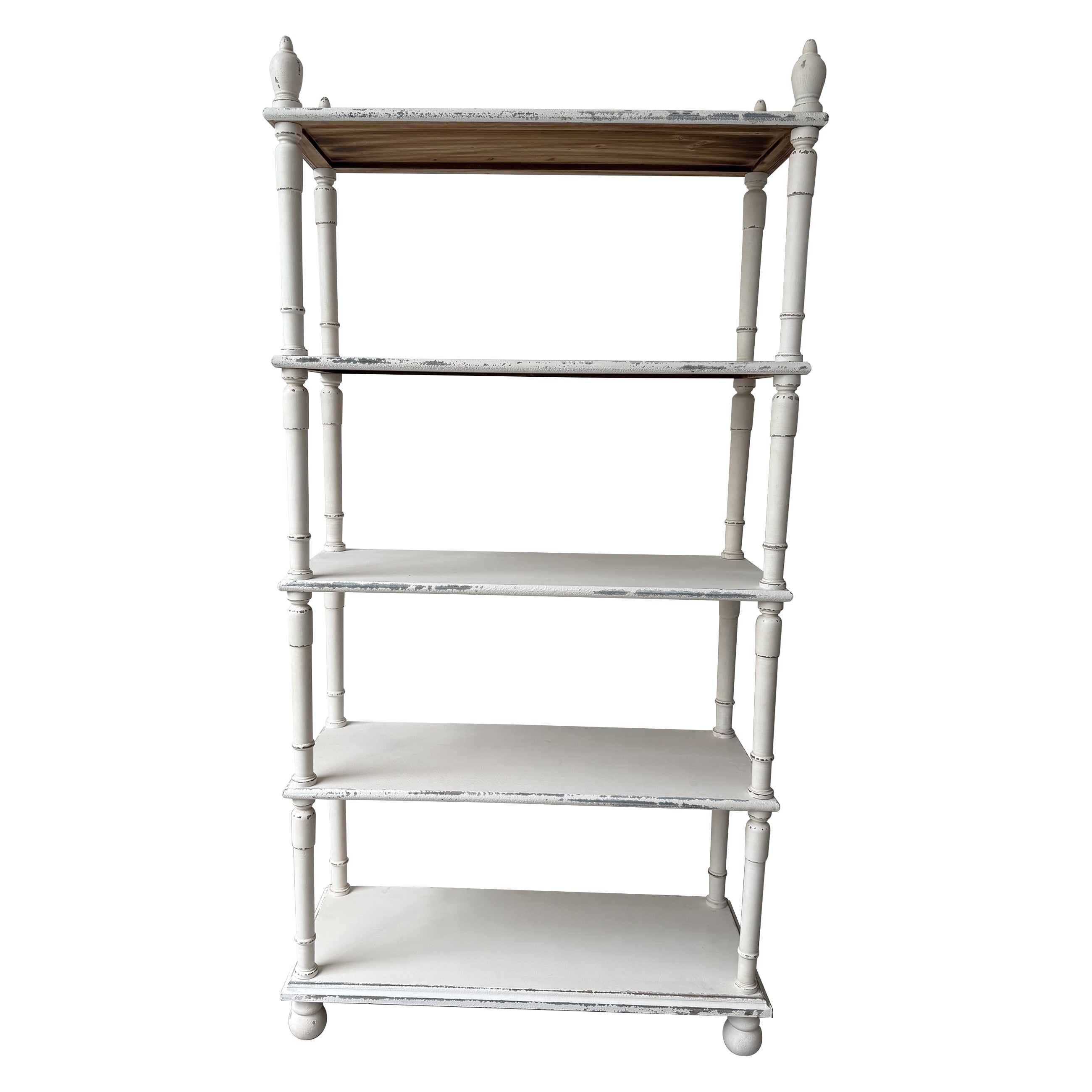 5 TIER WHITE WOODEN SHELF
