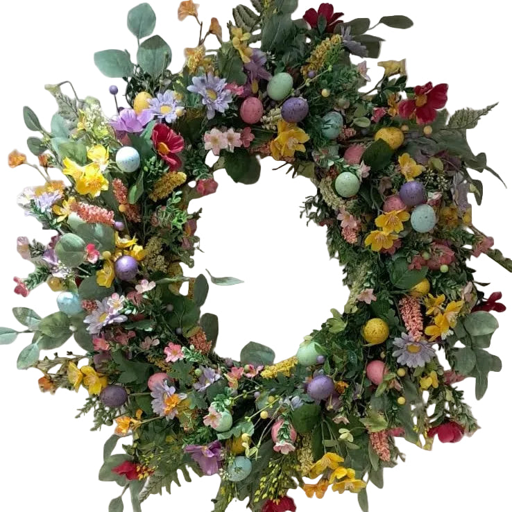 28' FLORAL EGG WREATH