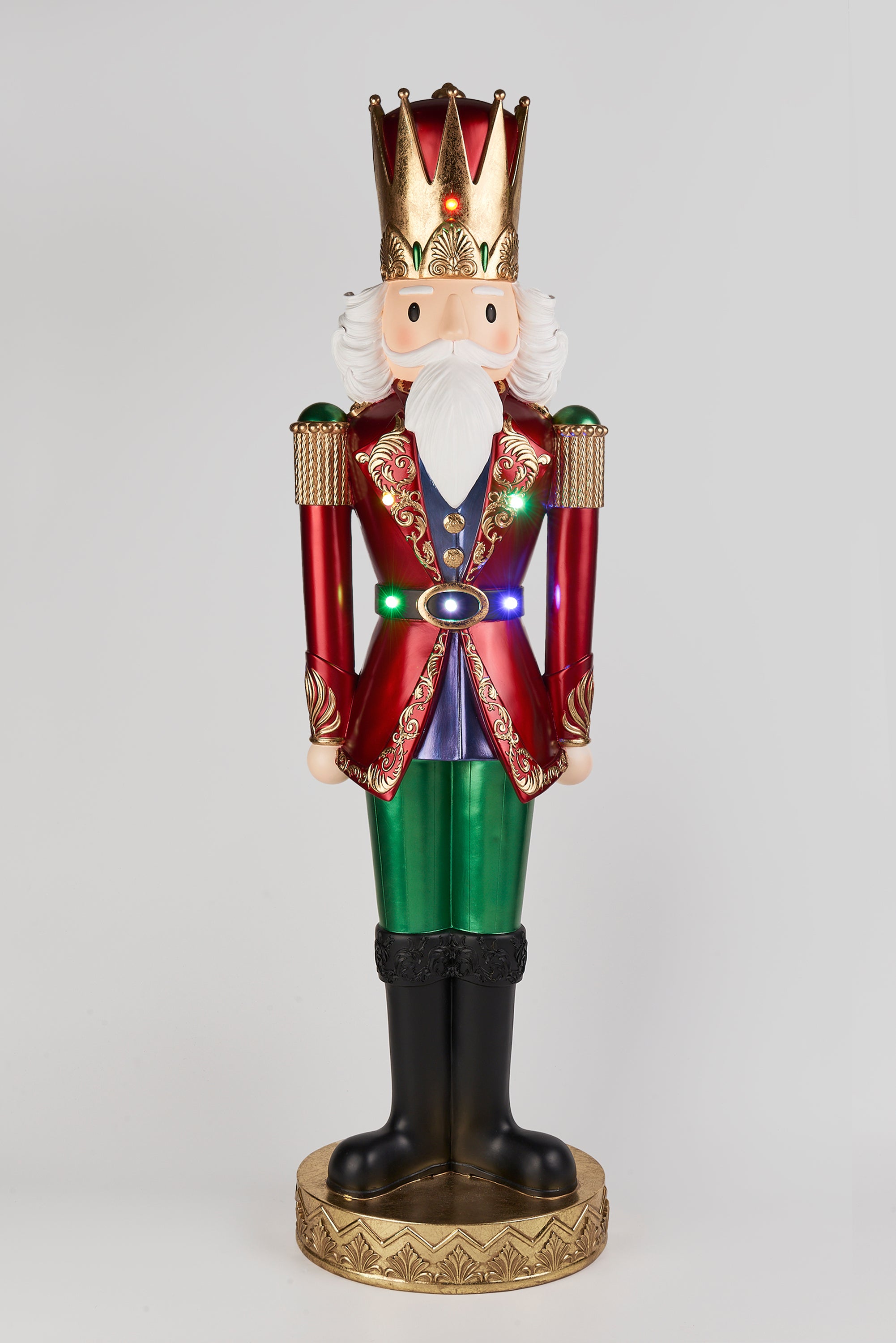 RED GREEN NUTCRACKER ON BASE