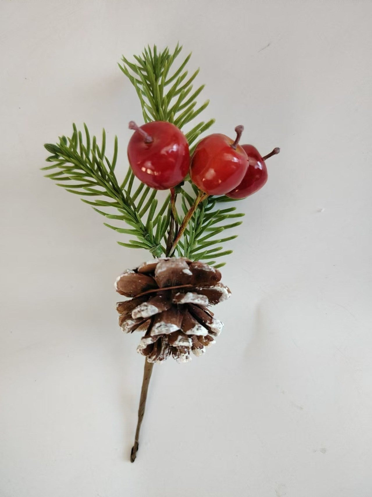 S/6 RED ORANGE CHERRY/PINECONE PICK