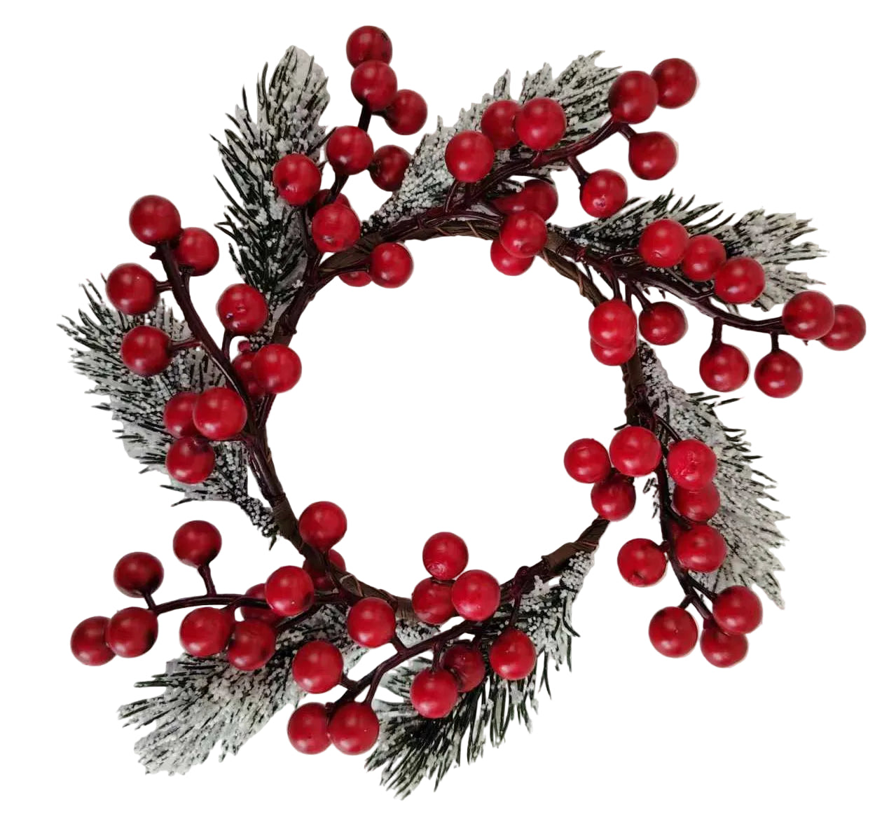 22CM BERRY FIR CANDLE RING