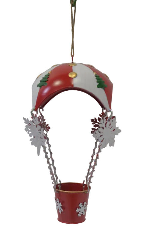SMALL RED WHITE HOT AIR BALLOON