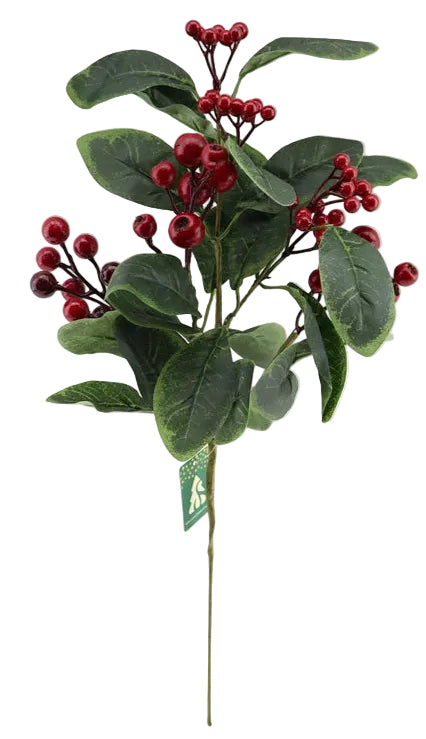 22" LEAFY BERRY SPRAY