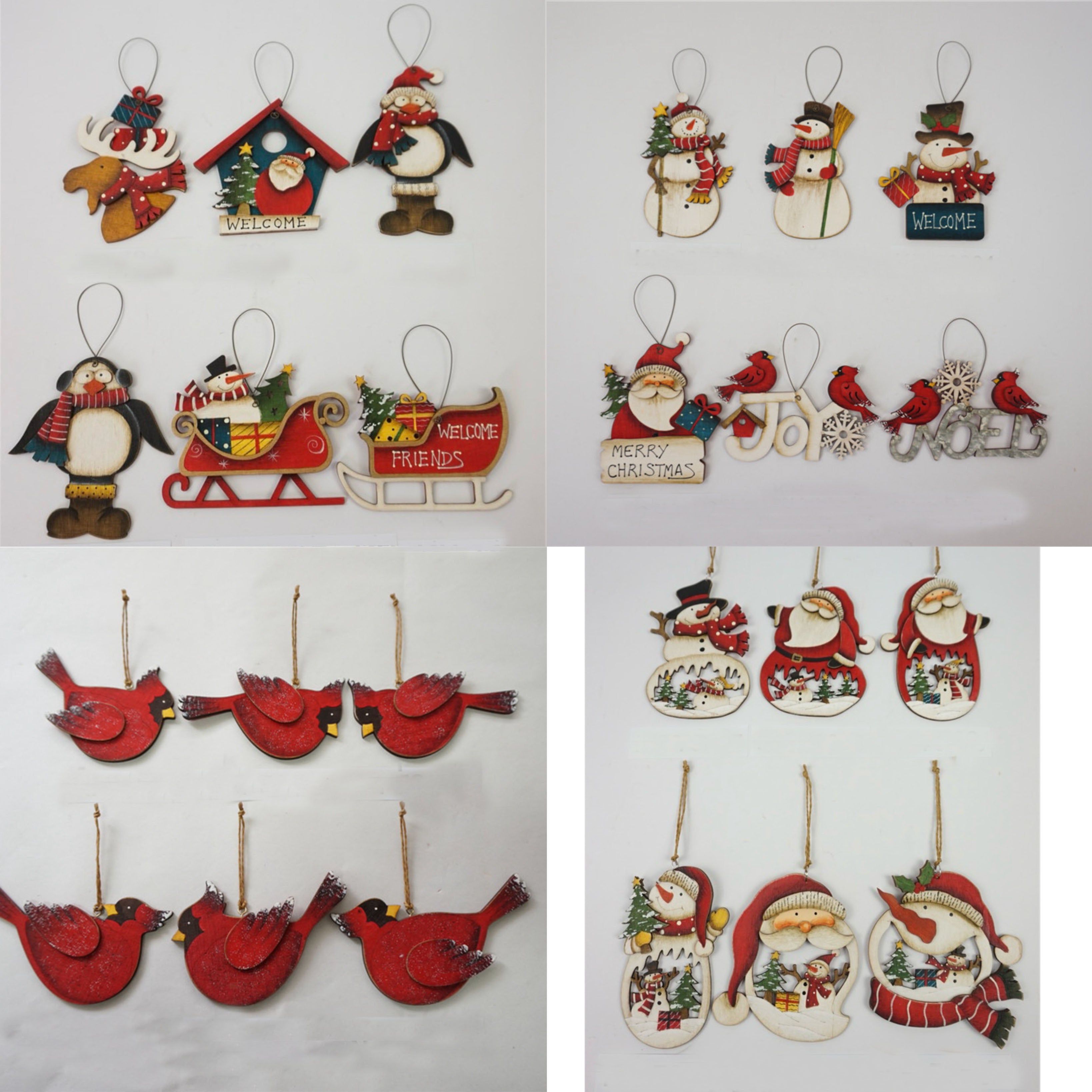 24PCS ASSTD XMAS ORNAMENTS
