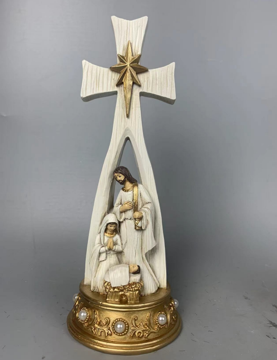 WHITE & GOLD CROSS