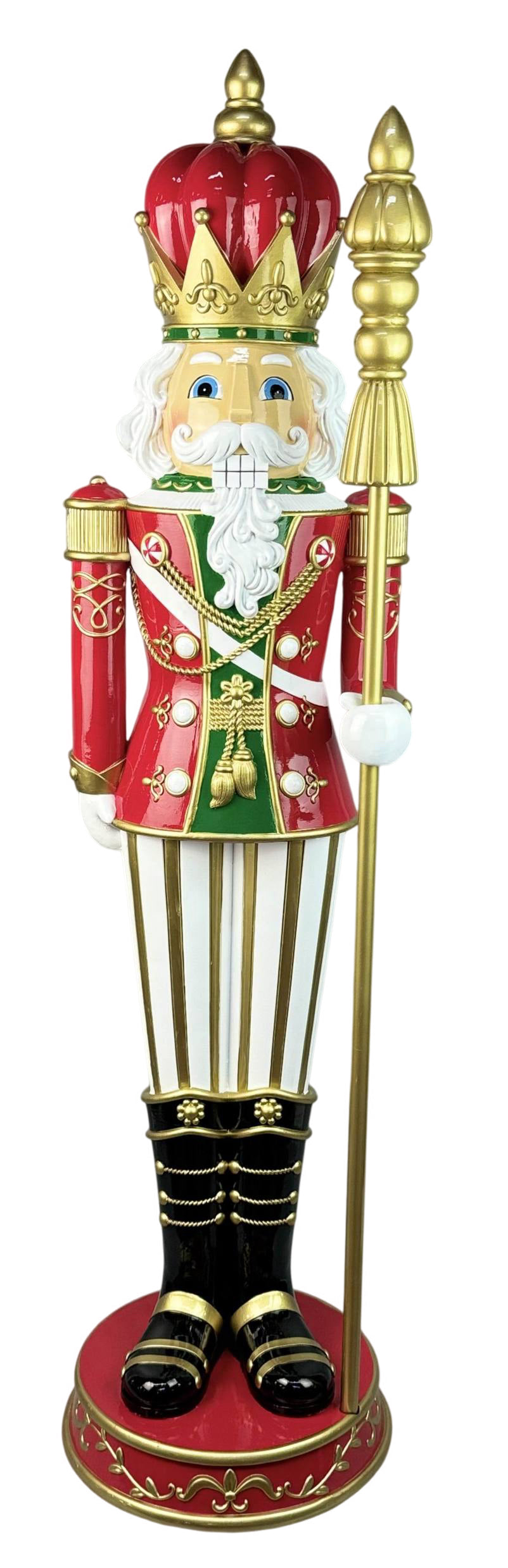 125CM NUTCRACKER W GOLD STRIPE PANTS