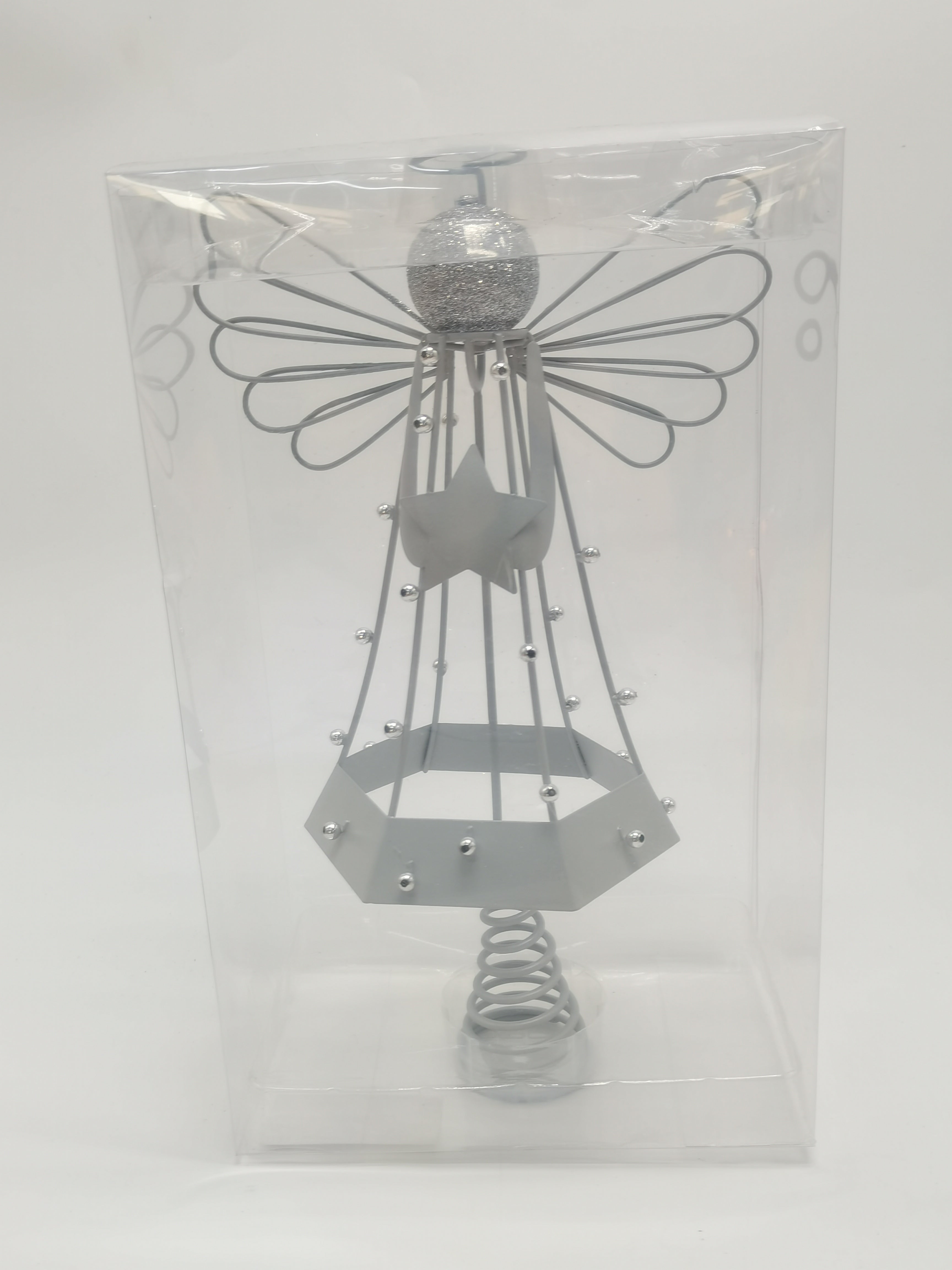 SILVER ANGEL TREE TOPPER
