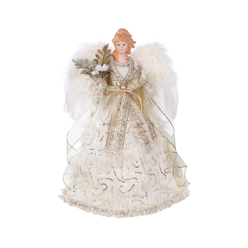 40CM  ANGEL W PEARL BEADS