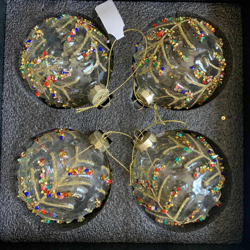S/4 CLEAR JEWEL BALLS