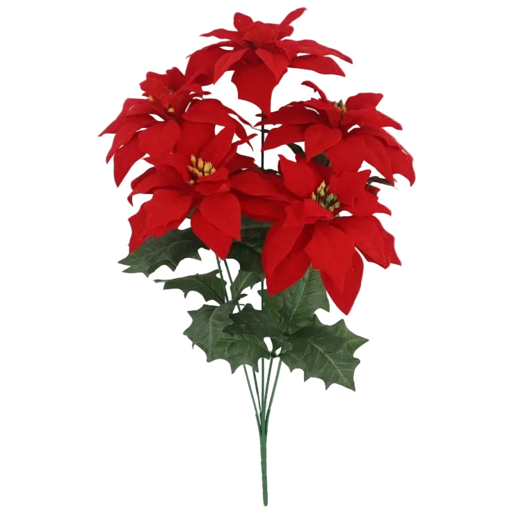 18"/45CM RED POINSETTIA BUSH