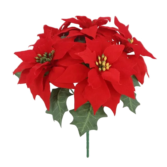 10"/25CM RED POINSETTIA BUSH