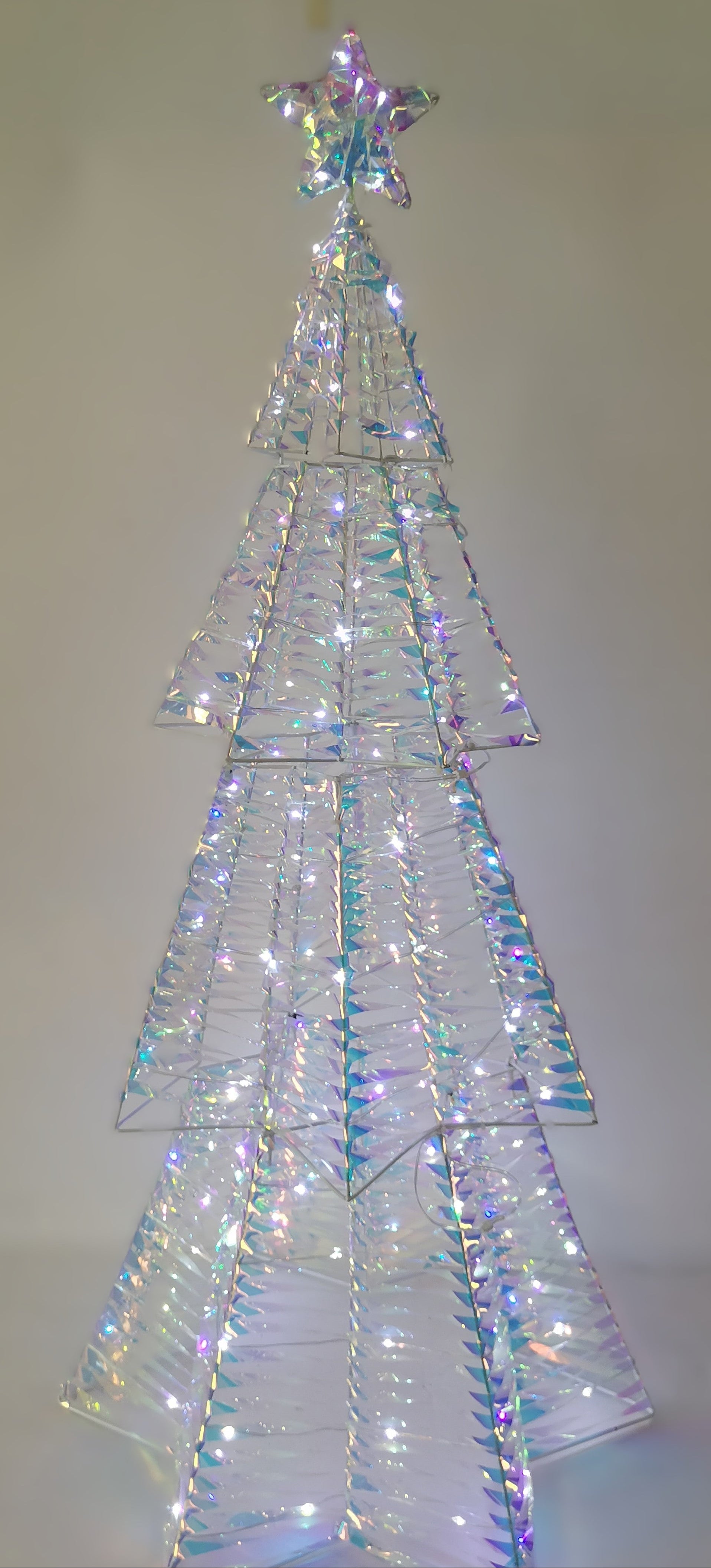 SILVER TREE WITH LIGHTS