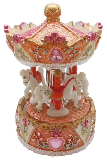 6" PINK MUSICAL CAROUSAL