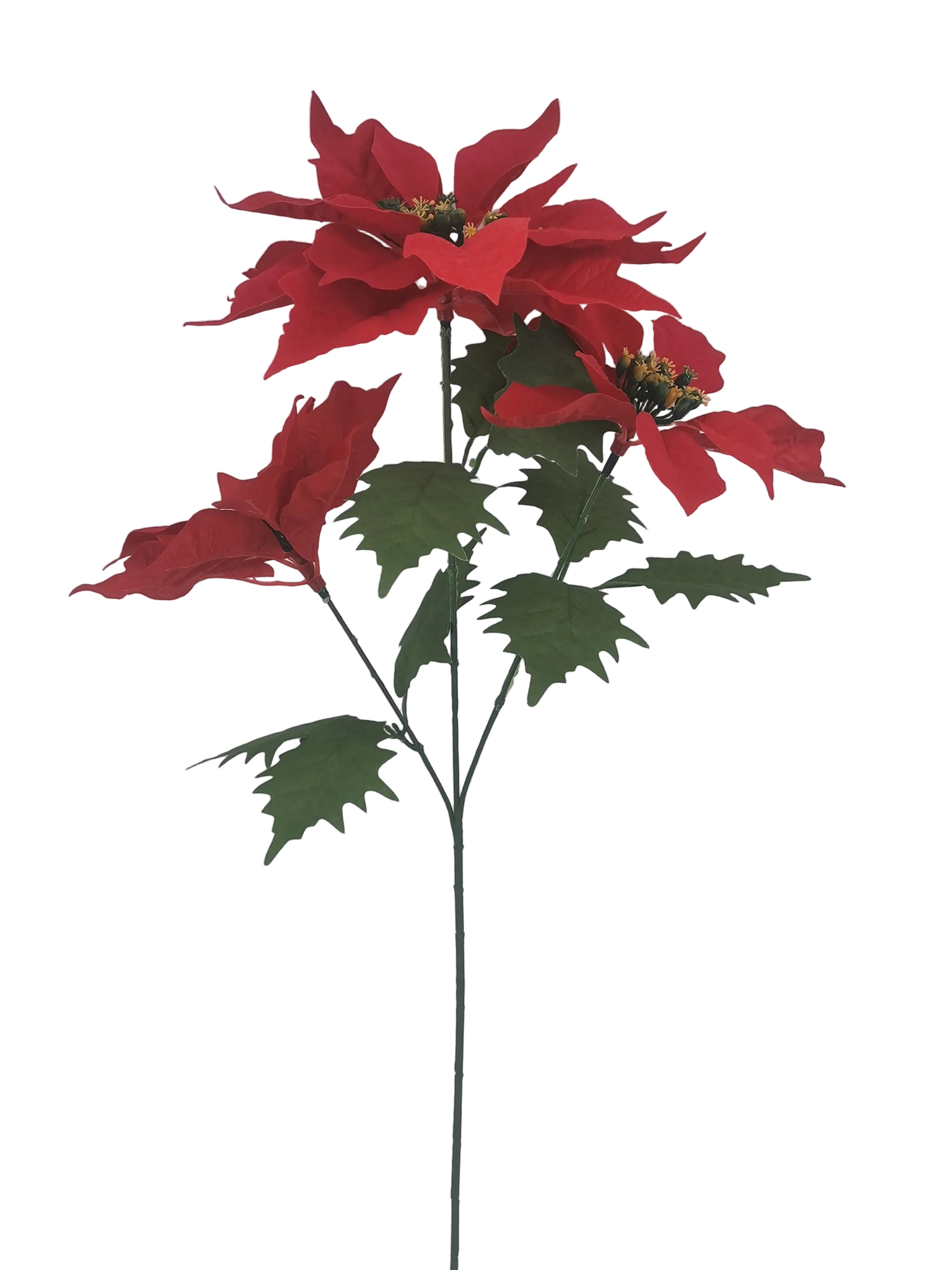 68CM RED POINSETTIA SPRAY